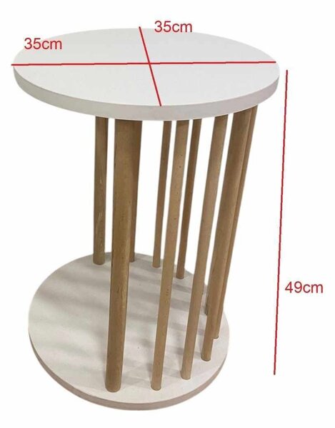 Hanah Home Dohányzóasztal szett Sapphire Oak White Peka111-125