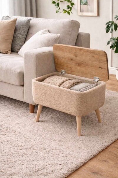 Hanah Home Side Table Beige Nora - Beige