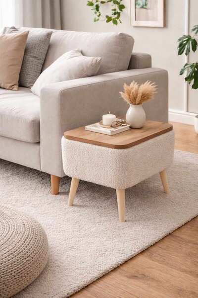 Hanah Home Side Table Beige Nora - Beige