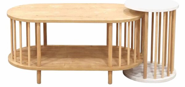 Hanah Home Dohányzóasztal szett Sapphire Oak White Peka111-125