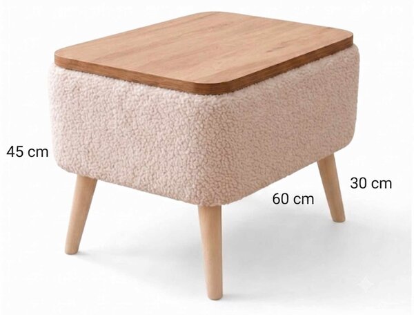 Hanah Home Side Table Beige Nora - Beige