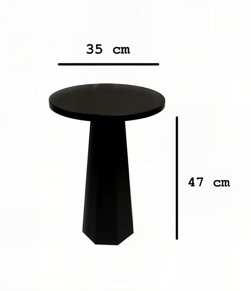 Hanah Home Lilyum 47 Fekete Lerakóasztal