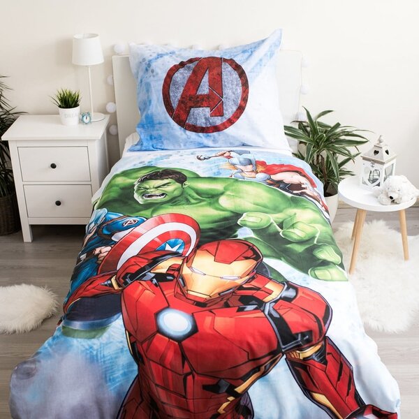 Avengers Heroes pamut gyerek ágyneműhuzat, 140 x 200 cm - Jerry Fabrics