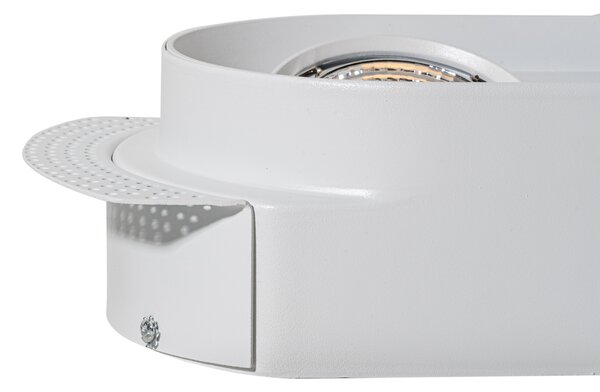 6 darabos, lekerekített, süllyesztett spotlámpa szett, fehér, GU10 70mm 2-fényű - Hubs