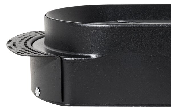 6 darabos, lekerekített, süllyesztett spotlámpa szett fekete GU10 70mm 2-fényű - Hubs