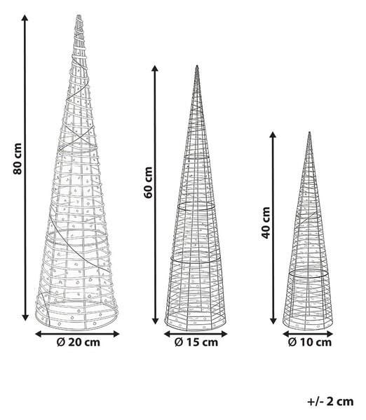 LED SONDER 40/60/80 cm Karácsonyfa Fehér