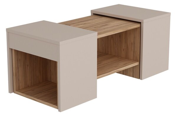 Hanah Home Coffee Table Set Atlantic Pine Beige Sartos - Atlantic Pine, Beige