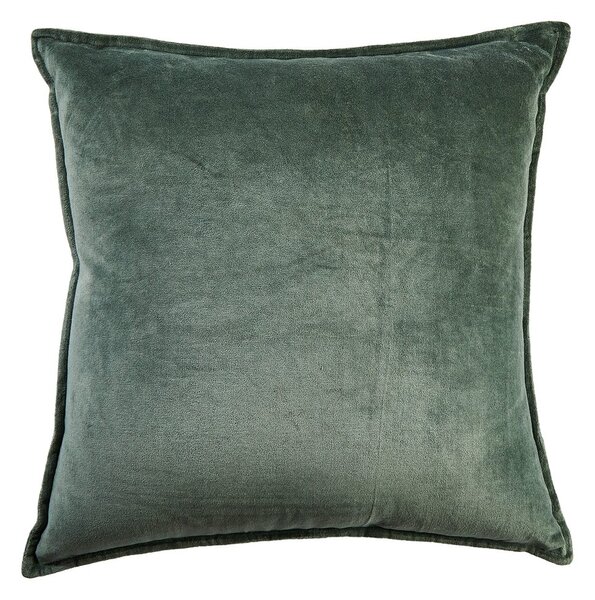 COTTON VELVET pamutbársony párna 45 x 45cm, sötétzöld