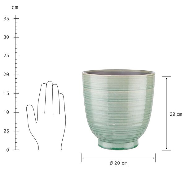 BLOOM kaspó, mentazöld Ø20cm