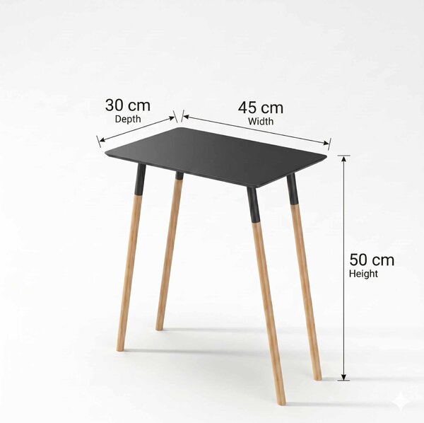 Hanah Home oldalasztal, antracit Jersey - antracit