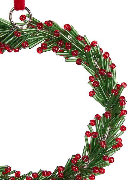 X-MAS koszorú gyöngyökkel Ø 12 cm