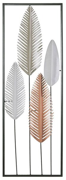Fali Dekoráció Levél NIOBIUM Fém 90 cm Ezüst