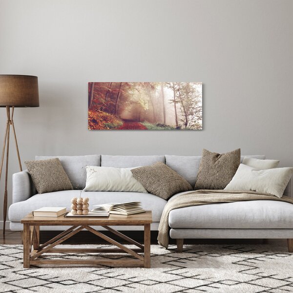 Kép - Őszi séta az erdőben (120x50 cm)