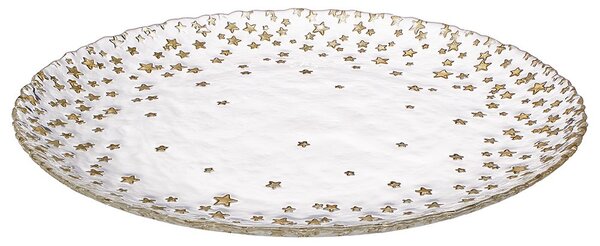 STARS üveg tál, Ø 32 cm