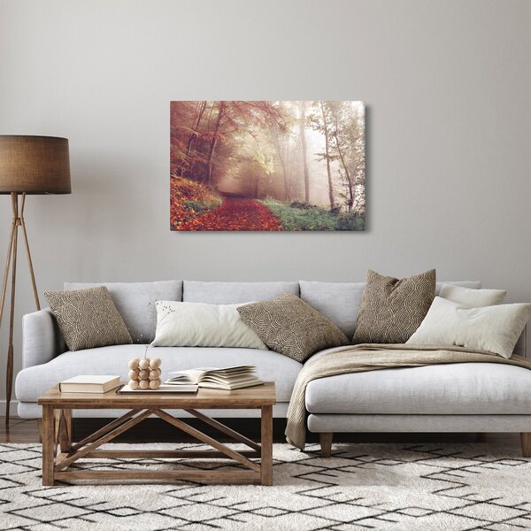 Kép - Őszi séta az erdőben (90x60 cm)