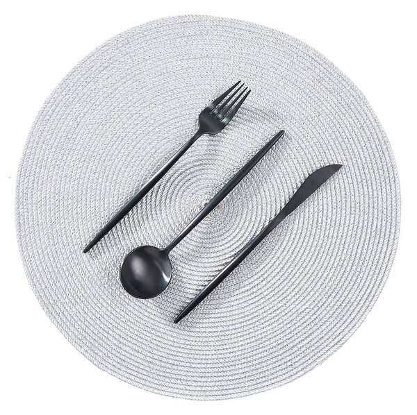 AMBIENTE étkezési alátét Ø38cm, ezüst