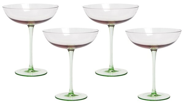 Négydarabos martinis pohárszett DIOPSIDE 250 ml Rózsaszín