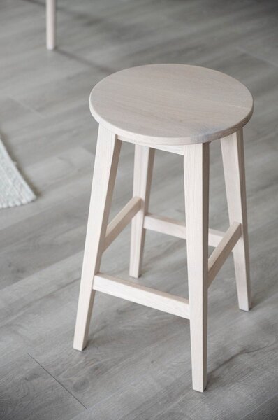 Natúr színű tölgyfa bárszék (ülésmagasság 65 cm) Austin – Rowico