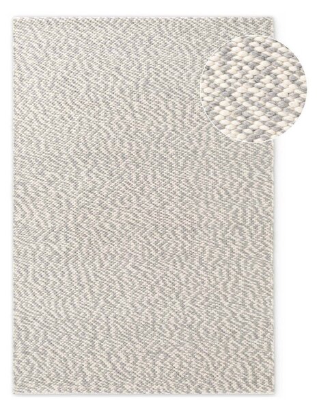Világosszürke-krémszínű kézi szövésű gyapjú szőnyeg 160x230 cm Lyon Beans – Elle Decoration