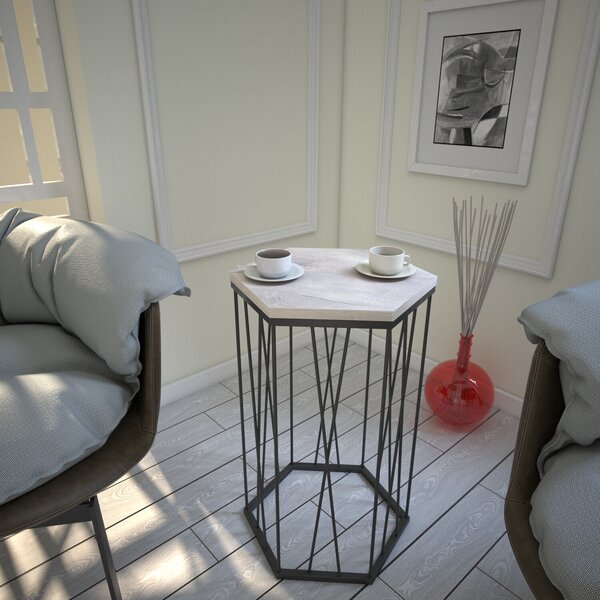 Hanah Home Dohányzóasztal Oak Black Cetrus Deniz - Tölgy