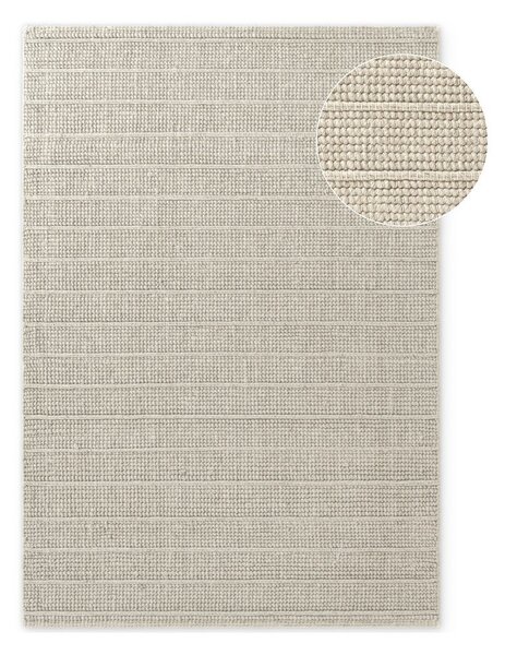 Krémszínű kézi szövésű gyapjú szőnyeg 80x150 cm Camden Parker – Ted Baker