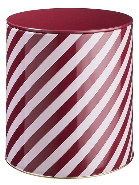 COOKIE JAR fém tárolódoboz, Candy Cane Ø13,5 cm