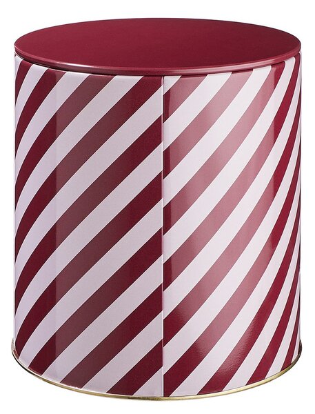 COOKIE JAR fém tárolódoboz, Candy Cane Ø13,5 cm