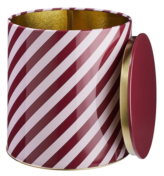 COOKIE JAR fém tárolódoboz, Candy Cane Ø13,5 cm