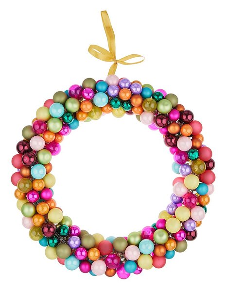 X-MAS üveggömb koszorú Ø 40 cm