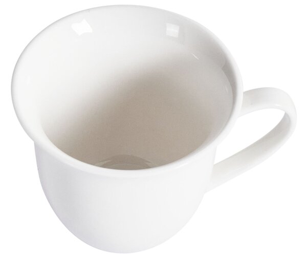 8 db csésze és csészealj ELDERBERRY Porcelán Fehér