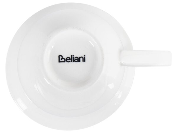 8 db csésze és csészealj ELDERBERRY Porcelán Fehér