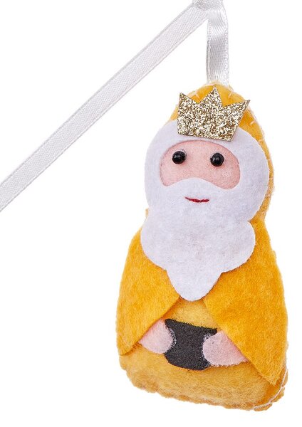 X-MAS girland, filc betlehemi figurák 120 cm