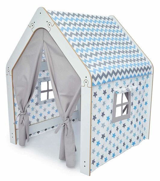 Hanah Home Gyermek játszósátor, fa sátor - fehér, kék