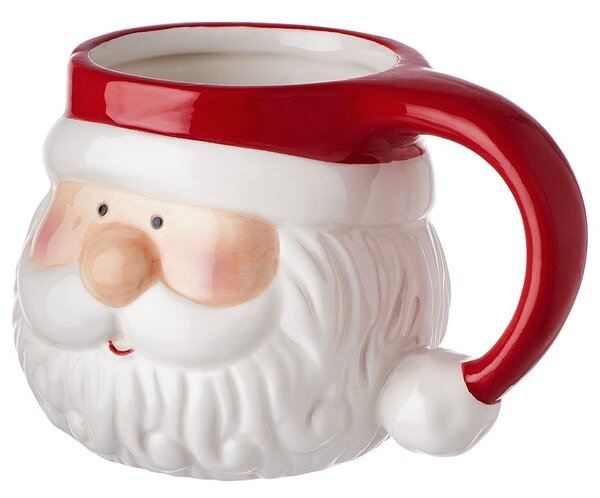 SANTA kerámia bögre, Mikulás 400ml , piros