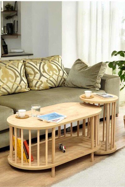Hanah Home Dohányzóasztal szett Sapphire Oak Peka111-125 - Zafír tölgy
