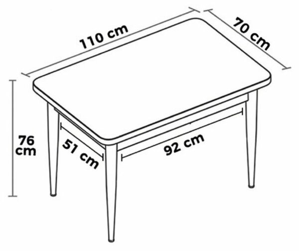 Hanah Home Étkezőasztal White Nil - Fehér