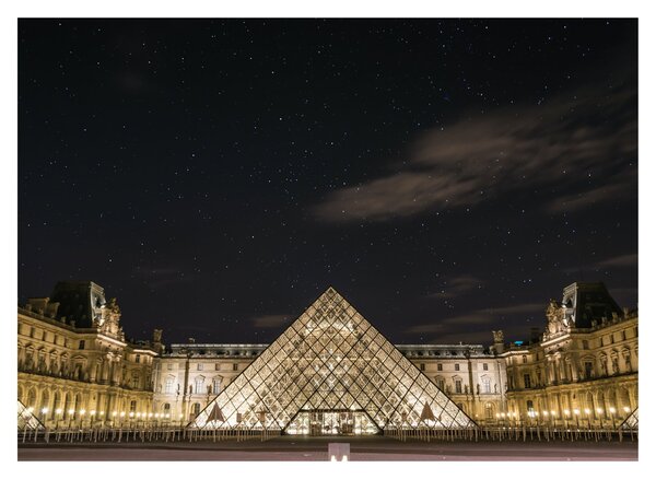 Kép - Louvre éjjel (70x50 cm)