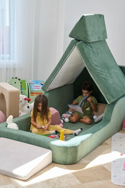 Atelier Del Sofa Egyszemélyes Játékágy Gyerekeknek - Zöld