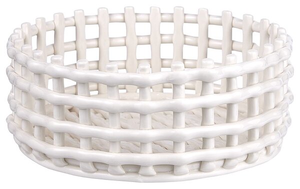 CRAFT kerámia kosár, fehér Ø21cm