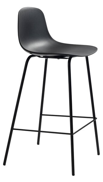 Fekete műanyag bárszék (ülésmagasság 67,5 cm) Whitby – Unique Furniture