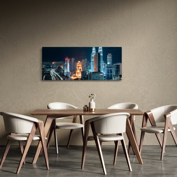 Kép - Éjszaka Kuala Lumpurban (120x50 cm)