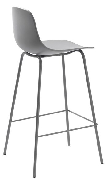 Szürke műanyag bárszék (ülésmagasság 67,5 cm) Whitby – Unique Furniture