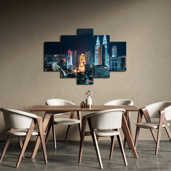 Kép - Éjszaka Kuala Lumpurban (150x105 cm)