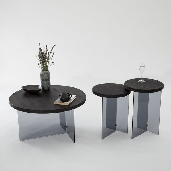 Hanah Home Serenity 2 Dohányzóasztal szett - Antracit Sötétszürke