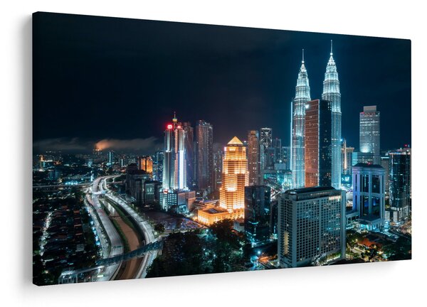 Kép - Éjszaka Kuala Lumpurban (90x60 cm)