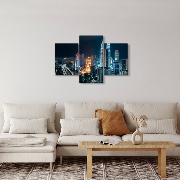 Kép - Éjszaka Kuala Lumpurban (90x60 cm)