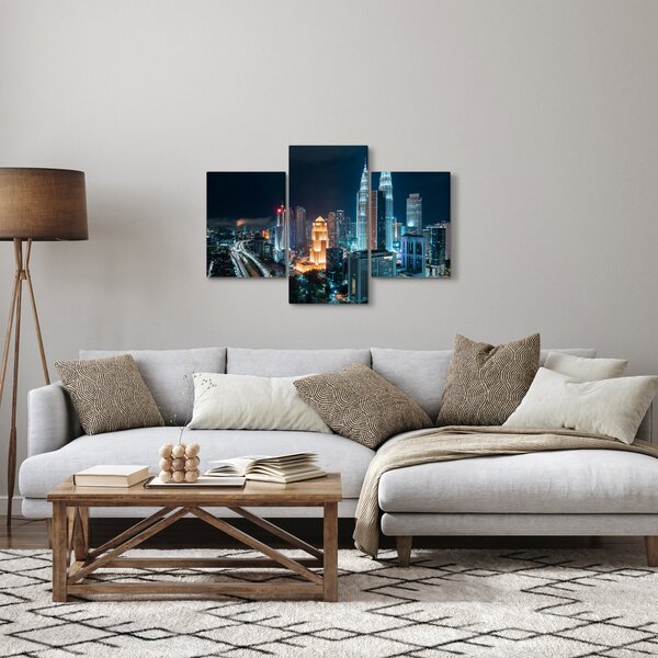Kép - Éjszaka Kuala Lumpurban (90x60 cm)