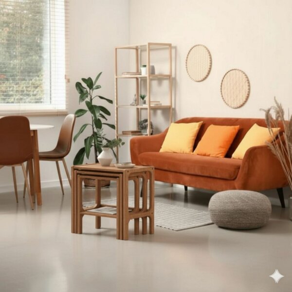 Hanah Home Nesting Table (3 Pieces) Teak CPT4740-50