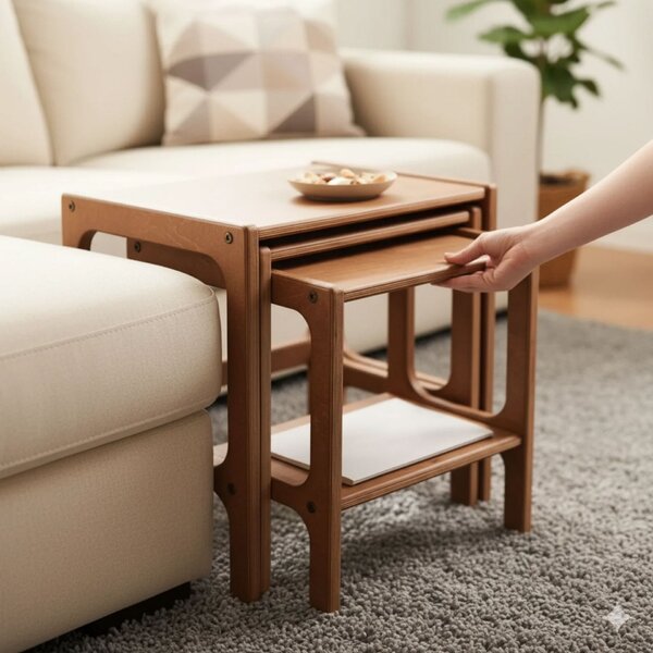 Hanah Home Nesting Table (3 Pieces) Teak CPT4740-50