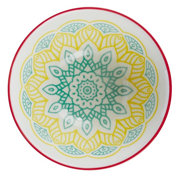 ORNAMENTS tálka 240 ml, sárga-zöld
